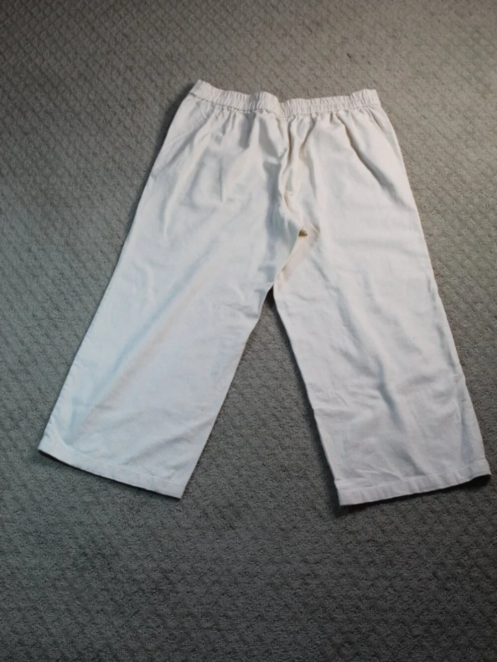 J Crew Pants Women’s 12 Off White Linen Cotton Wide Leg Career